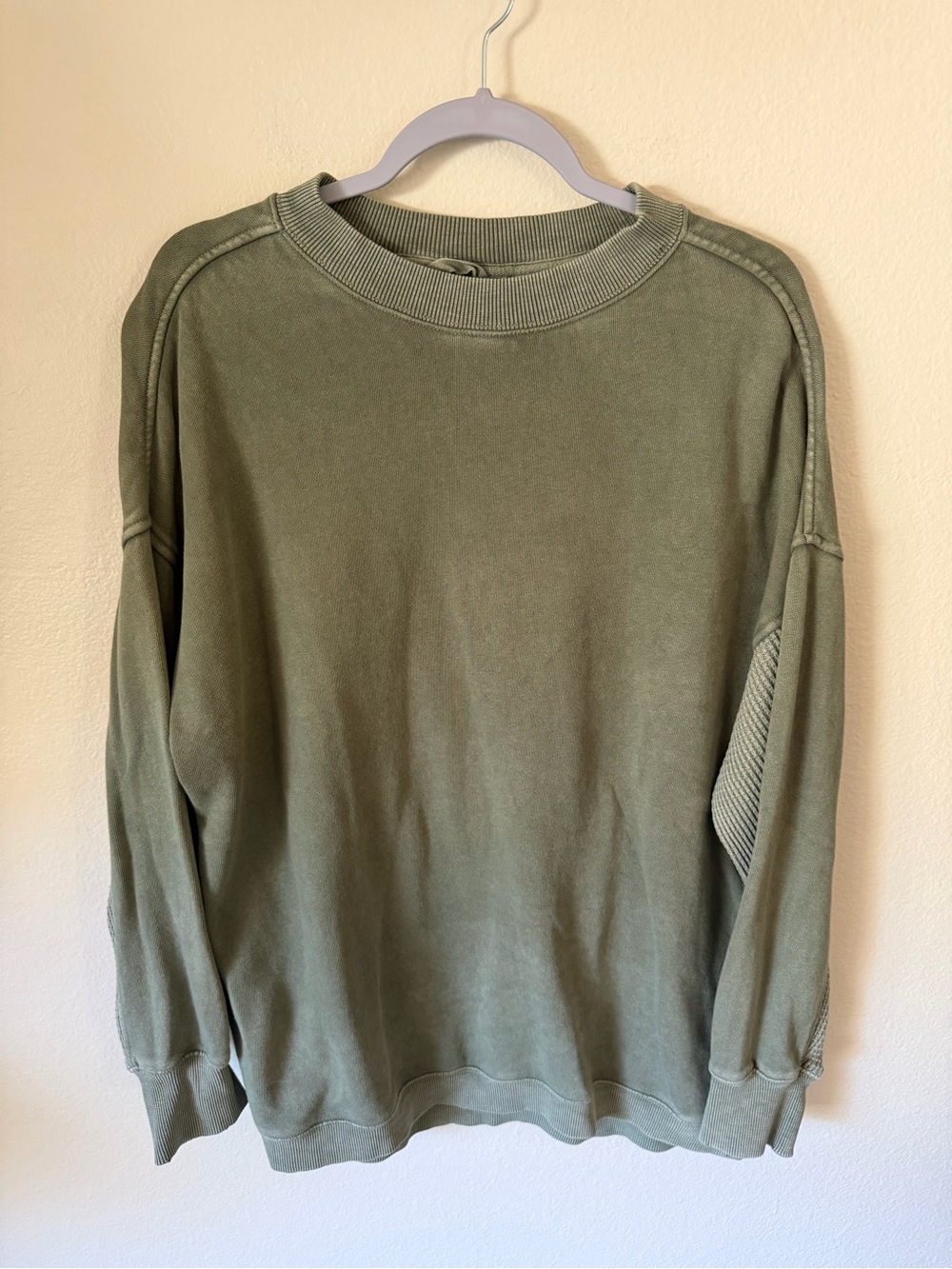 aerie Olive Green Crewneck Sweatshirt